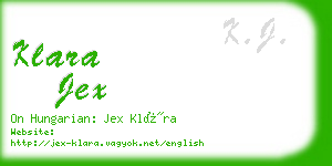 klara jex business card